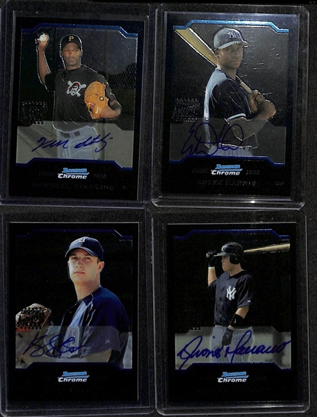 2004 Bowman Chrome Baseball Card Set (330 Cards , and 20 Autographed Rookies #331-350) - Inc. Felix Hernandez Rookie Autograph & Yadier Molina Rookie Chrome Base Card