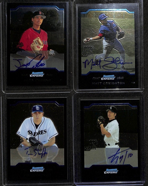 2004 Bowman Chrome Baseball Card Set (330 Cards , and 20 Autographed Rookies #331-350) - Inc. Felix Hernandez Rookie Autograph & Yadier Molina Rookie Chrome Base Card