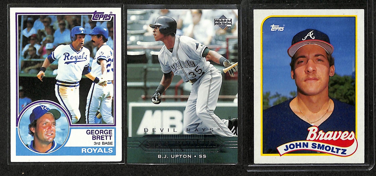 1200+ Sports Cards From 1950s-2000s w. 13 Autographs (Inc, Maury Wills), Rookies (Verlander, Molina), Relics (Thome), Inserts, Vintage Cards, +