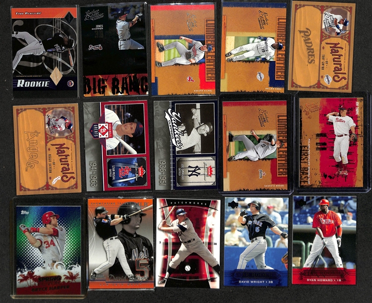 1200+ Sports Cards From 1950s-2000s w. 13 Autographs (Inc, Maury Wills), Rookies (Verlander, Molina), Relics (Thome), Inserts, Vintage Cards, +