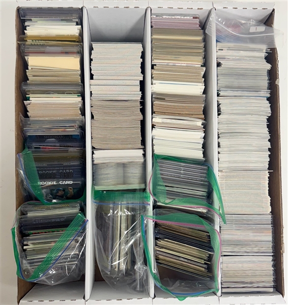 1200+ Sports Cards From 1950s-2000s w. 13 Autographs (Inc, Maury Wills), Rookies (Verlander, Molina), Relics (Thome), Inserts, Vintage Cards, +