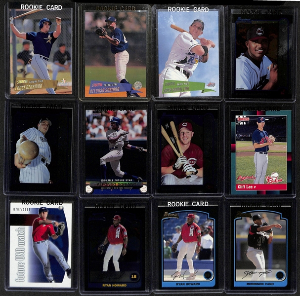 1200+ Sports Cards From 1950s-2000s w. 13 Autographs (Inc, Maury Wills), Rookies (Verlander, Molina), Relics (Thome), Inserts, Vintage Cards, +