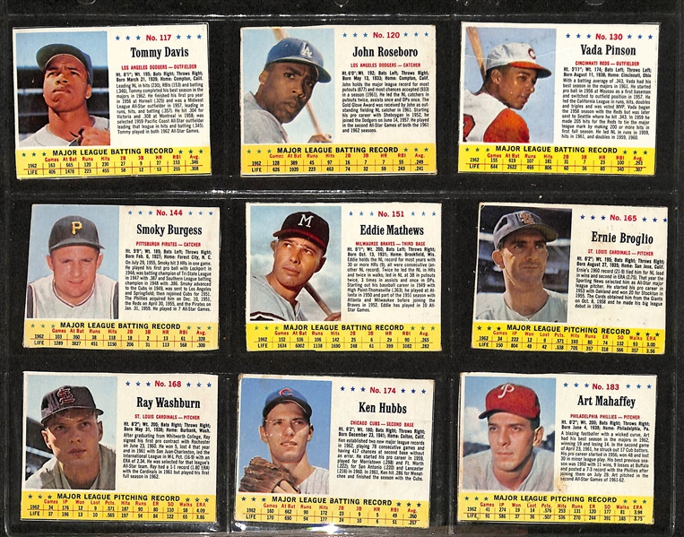 Lot of (45) Different 1961 Post, (45) Diff. 1963 Post, & (18) Diff. Jello Cards w. a 1963 Mantle Jello 