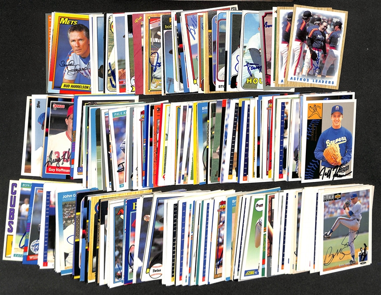 (325+) Signed Baseball Cards w. (2) Yogi Berra, Maurice Mo Vaughn, Lou Boudreau, +(JSA Auction Letter)