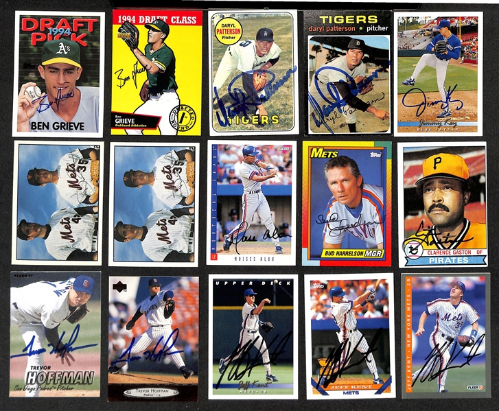 (325+) Signed Baseball Cards w. (2) Yogi Berra, Maurice Mo Vaughn, Lou Boudreau, +(JSA Auction Letter)
