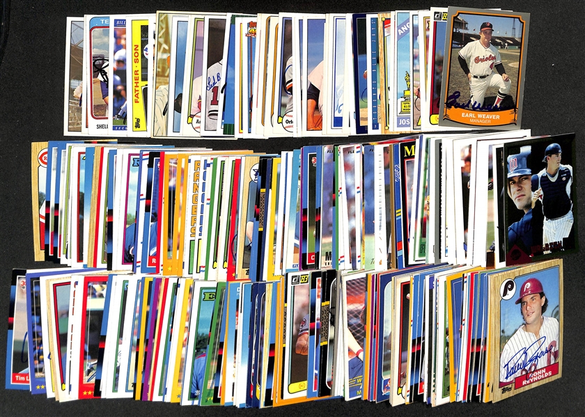 (320+) Signed Baseball Cards w. Earl Weaver, Whitey Herzog, Jim Leyland, +(JSA Auction Letter)