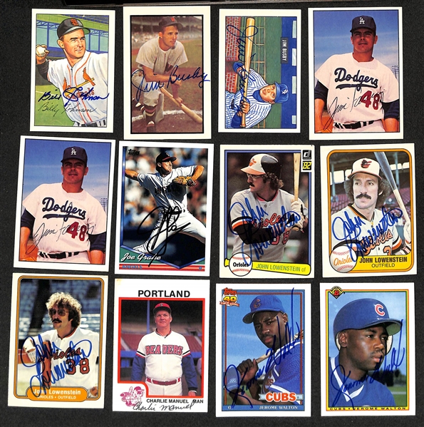 (320+) Signed Baseball Cards w. Earl Weaver, Whitey Herzog, Jim Leyland, +(JSA Auction Letter)