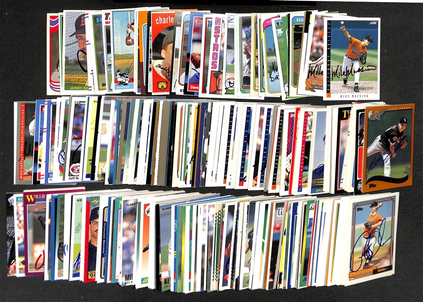 (350+) Signed Baseball Cards w. (2) Mike Mussina, Jim Leyland,  Jason Giambi, +(JSA Auction Letter) 