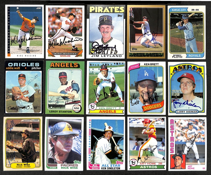 (350+) Signed Baseball Cards w. (2) Mike Mussina, Jim Leyland,  Jason Giambi, +(JSA Auction Letter) 
