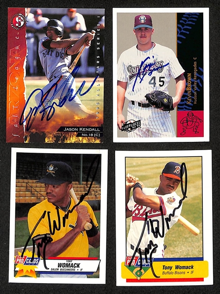 (350+) Signed Minor League Baseball Cards w. John Smoltz, Andujar Cedeno, Nate Espy, Jeromy Burnitz, +(JSA Auction Letter)