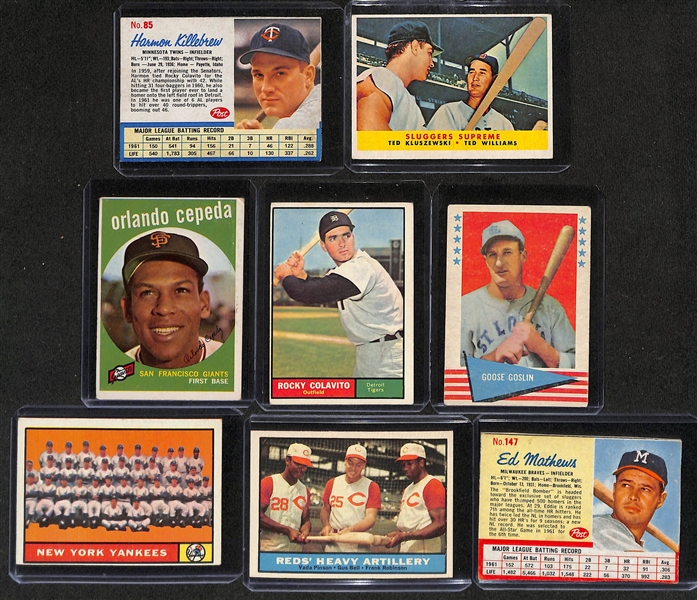 Lot of (14) Baseball Cards w. 1958 Topps Mickey Mantle All-Star