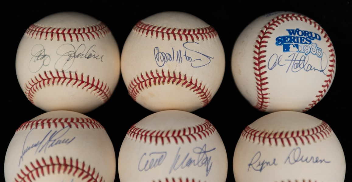 Lot of (9) Philadelphia Phillies Signed Baseballs w. Steve Bedrosian, Johnny Callison, Tommy Greene  + (JSA Auction Letter)