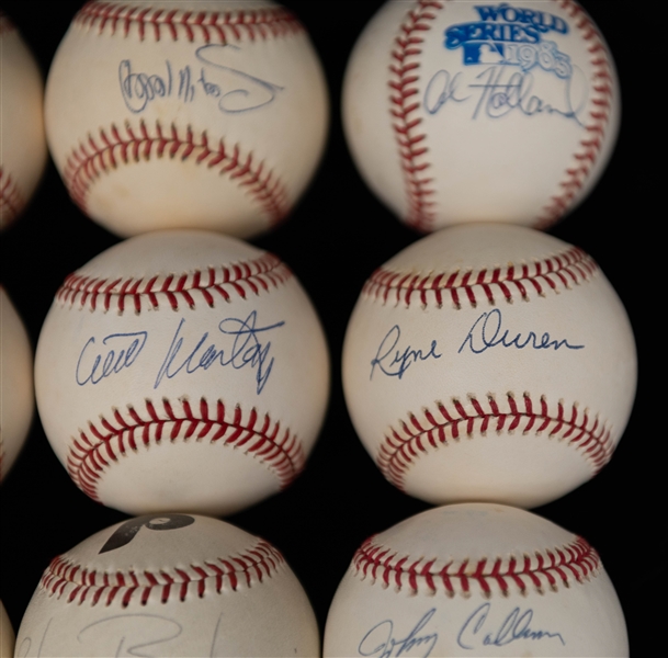 Lot of (9) Philadelphia Phillies Signed Baseballs w. Steve Bedrosian, Johnny Callison, Tommy Greene  + (JSA Auction Letter)