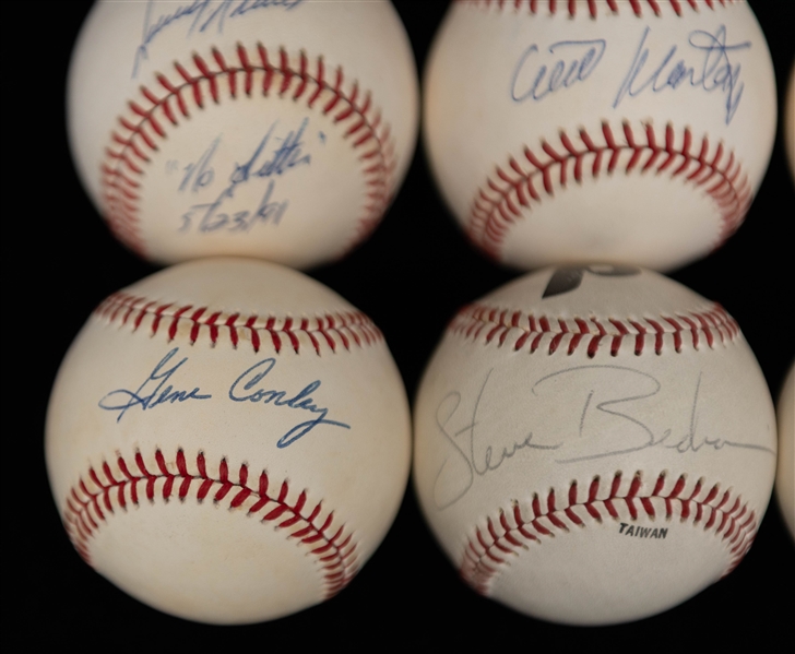 Lot of (9) Philadelphia Phillies Signed Baseballs w. Steve Bedrosian, Johnny Callison, Tommy Greene  + (JSA Auction Letter)