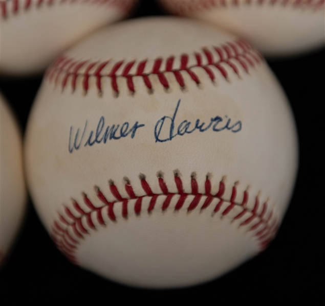 Lot of (8) Old Time Signed Baseballs w. Lou Burdette, the Perry Brothers, + (JSA Auction Letter)