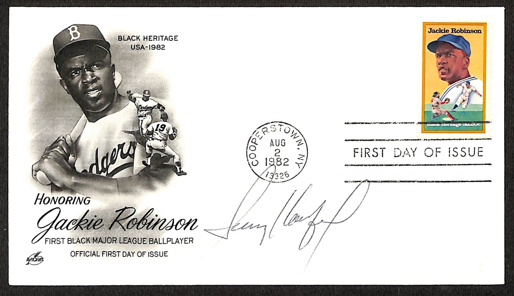 Sandy Koufax (HOF) Signed First Day Cover Honoring Jackie Robinson (1982) - JSA COA