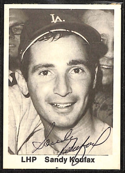 Sandy Koufax Signed 1975 All-Time Dodgers Baseball Card (JSA COA)