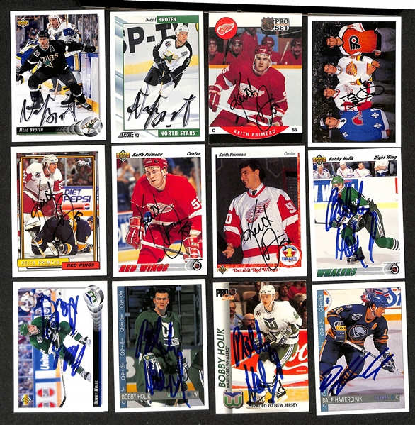 Lot of (375+) Signed Hockey Cards w. (4) Scott Stevens, (4) Guy LaFleur, +(JSA Auction Letter)
