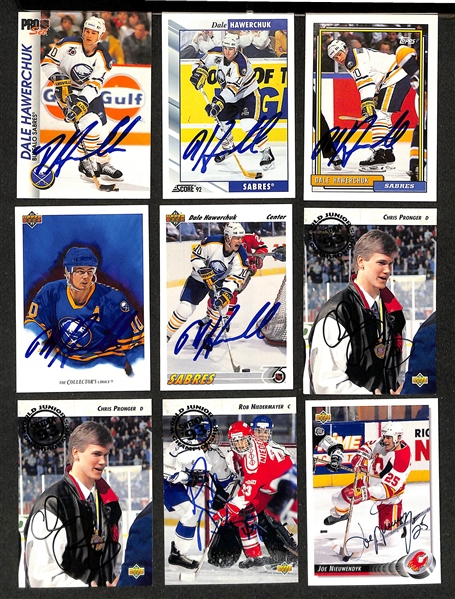 Lot of (375+) Signed Hockey Cards w. (4) Scott Stevens, (4) Guy LaFleur, +(JSA Auction Letter)