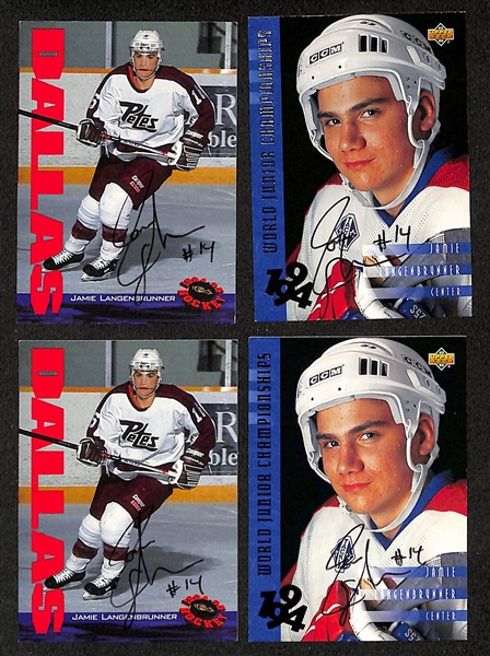 Lot of (400+) Signed Hockey Cards w. Theoren Fleury, (2) Nicklas Lidstrom, (3) Bryan Trottier, + (JSA Auction Letter)