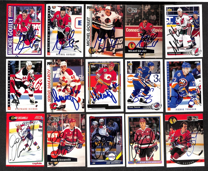 Lot of (375+) Signed Hockey Cards w. (2) Nicklas Lidstrom, (2) Donald Brashear, (3) Brendan Shanahan, +(JSA Auction Letter)