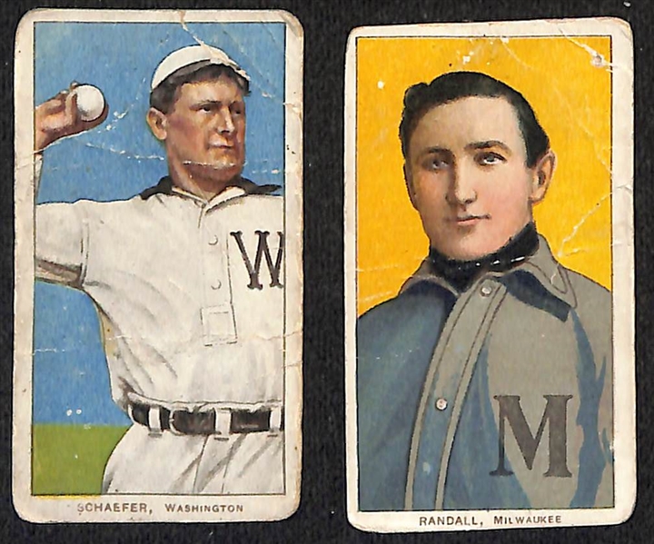 Lot of (9) T206 Tobacco Cards w. Nick Maddox