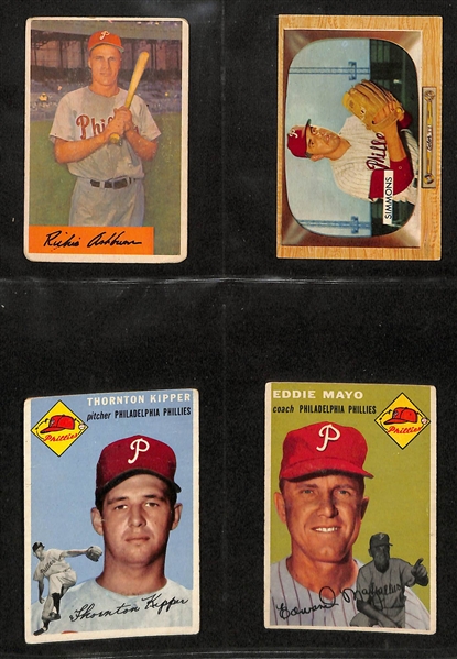 Lot of Approximately (300) 1954-1969 Bowman & Topps Philadelphia Phillies Baseball Cards w. 1954 Bowman Ashburn