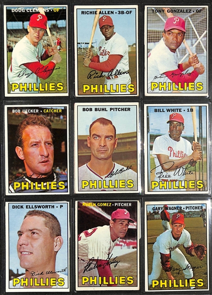 Lot of Approximately (300) 1954-1969 Bowman & Topps Philadelphia Phillies Baseball Cards w. 1954 Bowman Ashburn