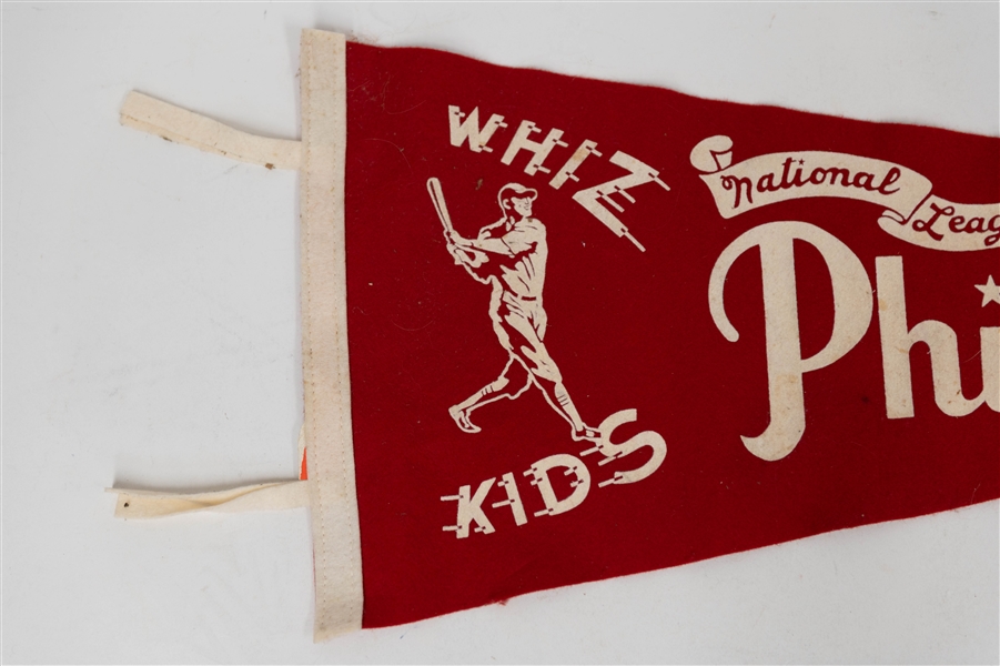 1950 National League Champions Phillies Whiz Kids Red Felt Pennant