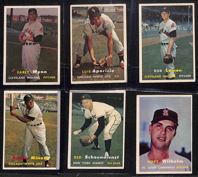 Lot of (14) 1957-58 Topps Baseball Cards w. a 1957 Early Wynn