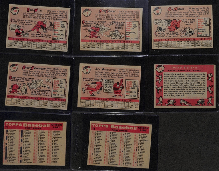 Lot of (14) 1957-58 Topps Baseball Cards w. a 1957 Early Wynn