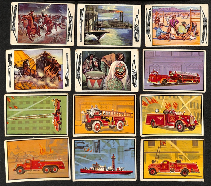 Lot of (100) 1953-1958 Topps & Bowman Non-Sports Cards w. (29) 1956 Topps Davy Crocket Cards