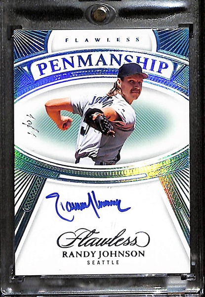 2024 Panini Flawless Baseball Randy Johnson Flawless Penmanship #FP-RJ Platinum 1/1 Autograph