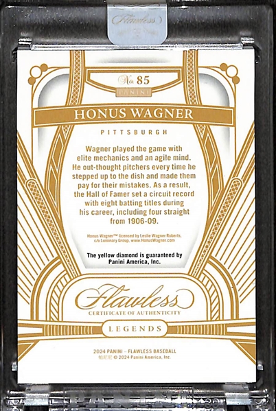 2024 Panini Flawless Honus Wagner Yellow Diamond #ed/10