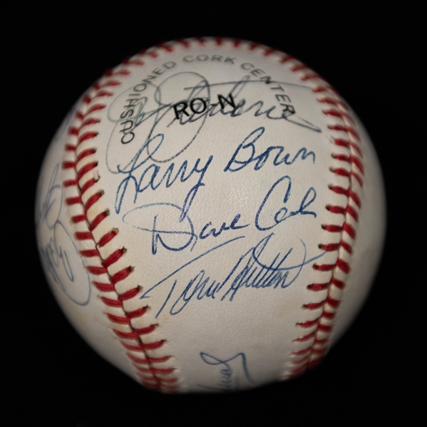 Lot of (6) Multi-Signature Baseballs w. Multiple Hall of Famers inc. Ryne Sandburg, Steve Carlton, +(JSA Auction Letter)