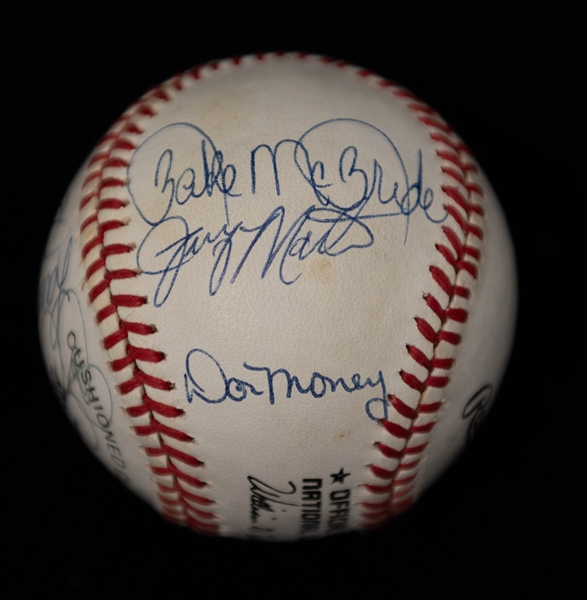Lot of (6) Multi-Signature Baseballs w. Multiple Hall of Famers inc. Ryne Sandburg, Steve Carlton, +(JSA Auction Letter)