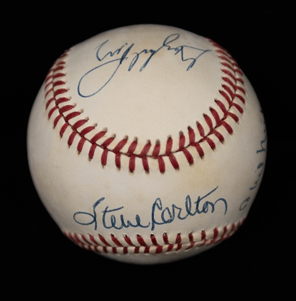 Lot of (6) Multi-Signature Baseballs w. Multiple Hall of Famers inc. Ryne Sandburg, Steve Carlton, +(JSA Auction Letter)