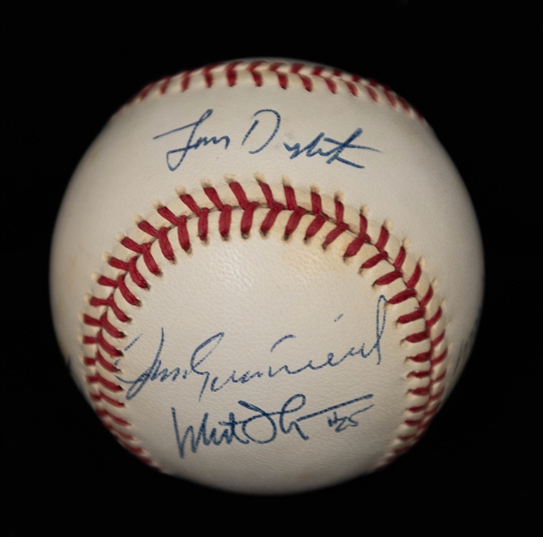 Lot of (6) Multi-Signature Baseballs w. Multiple Hall of Famers inc. Ryne Sandburg, Steve Carlton, +(JSA Auction Letter)