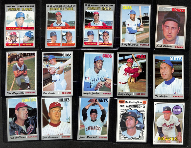 Lot of Approx (500) 1970 Topps Baseball Cards & (35) 1969 Topps Baseball Cards w. 1970 Carl Yastrzemski