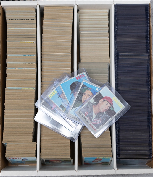 Lot of (1800+) Assorted 1970 Topps Baseball Cards w. Ted Williams