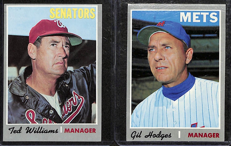 Lot of (1800+) Assorted 1970 Topps Baseball Cards w. Ted Williams