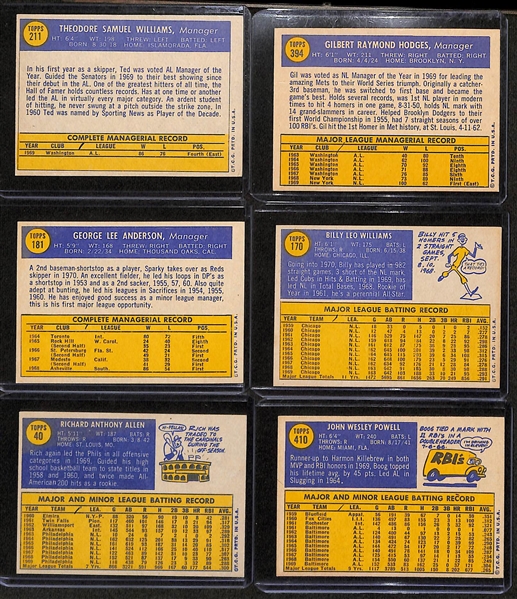 Lot of (1800+) Assorted 1970 Topps Baseball Cards w. Ted Williams