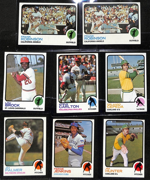 Lot of (1000+) Assorted 1973 Topps Baseball Cards w. Pete Rose & Reggie Jackson