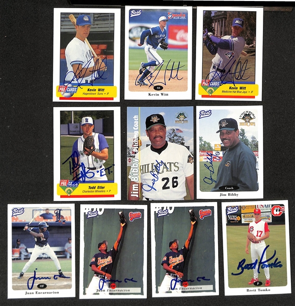 Lot of (400+) Signed Mostly Minor League Baseball Cards w. Jorge Posada, Torri Hunter, Paul Konerko, +(JSA Auction Letter)