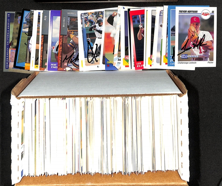 Lot of (400+) Signed Mostly Minor League Baseball Cards w. Trevo Hoffman, Jorge Posada, (2) Rey Ordonez, +(JSA Auction Letter)