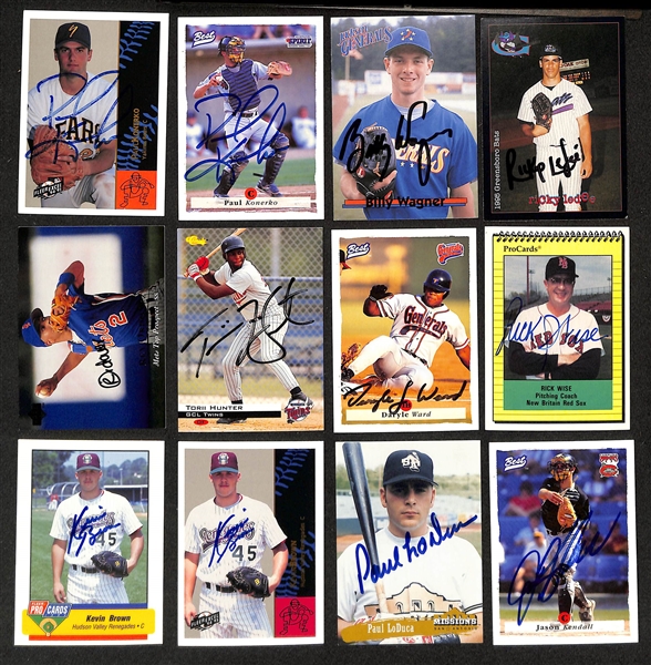 Lot of (400+) Signed Mostly Minor League Baseball Cards w. (2) Paul Konerko, Billy Wagner, Ricky Ledee, +(JSA Auction Letter)