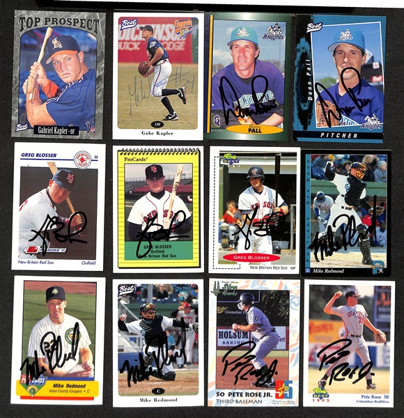 Lot of (425+) Signed Mostly Minor League Baseball Cards w. Jorge Posada, (2) Billy Wagner, (2) John Rocker, +(JSA Auction Letter) 