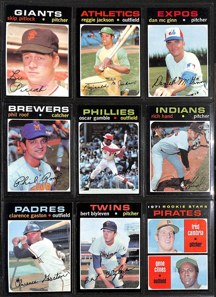 1971 Topps Baseball Partial Set - Includes 682 of 752 Cards w. Hank Aaron & Pete Rose