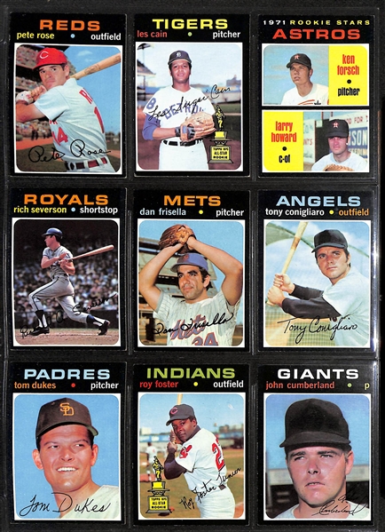 1971 Topps Baseball Partial Set - Includes 682 of 752 Cards w. Hank Aaron & Pete Rose