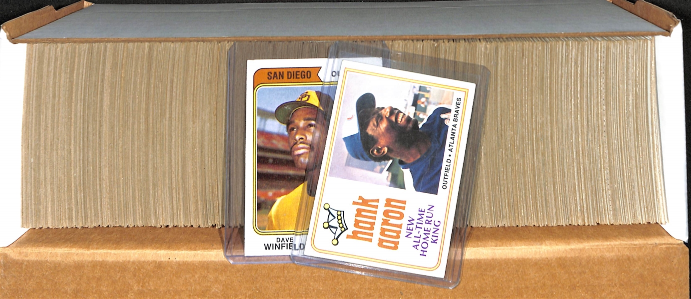 1974 Topps Baseball Partial Set - Includes 635 of 660 Cards w. Dave Winfield Rookie Card
